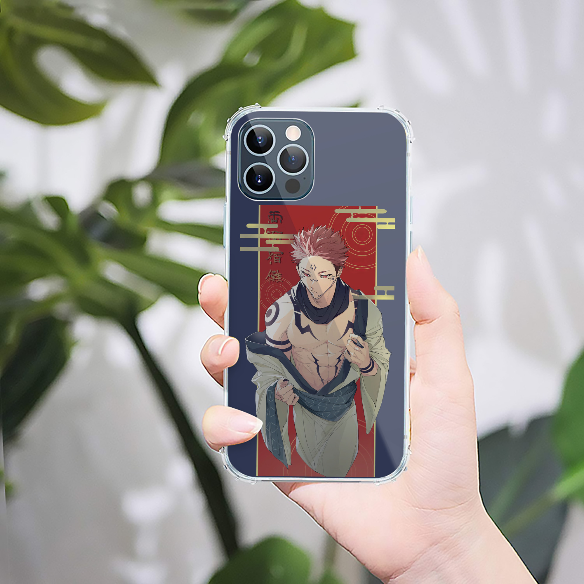（画像用） 呪術廻戦 Jujutsu Kaisen 【iPhone 12シリーズ対応】透明スマホケース（クリアソフトケース）
